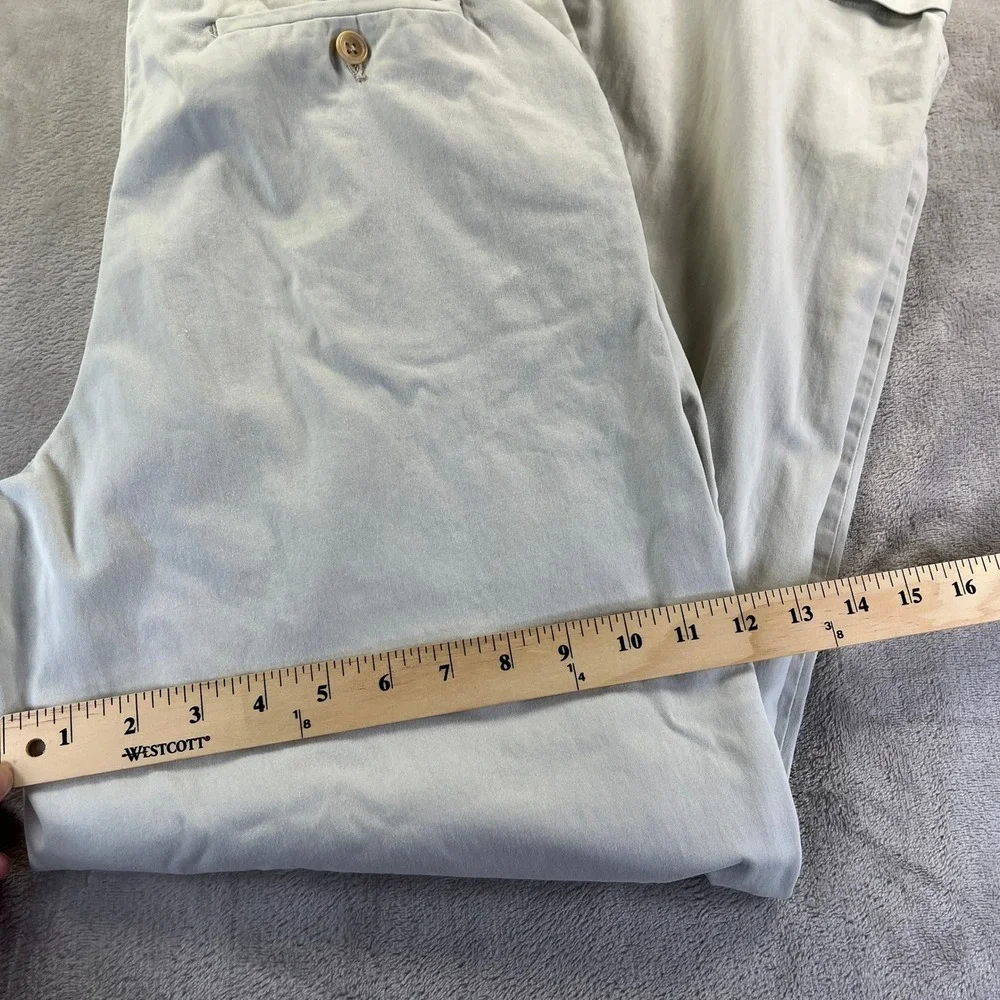 BR Y2K Smithfield Chinos 34x32 Beige 90s Style Pleated Pants Preppy Old Money